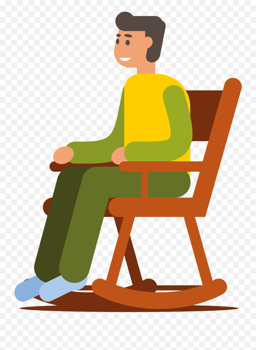 Man In Rocking Chair Clipart Free Download Transparent Png - Person Sitting On A Chair Emoji,Rocking Emoji