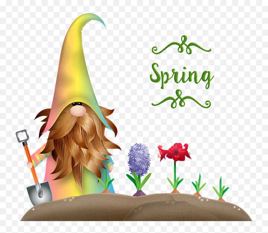 Easter Gnome Imp - Cartoon Emoji,Party Horn Emoji