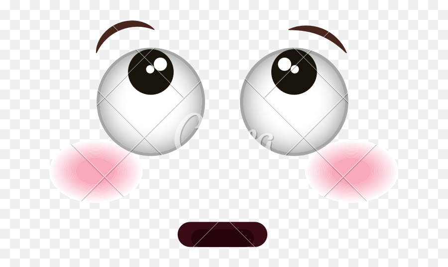 Confused Face Emoticon Kawaii Style - Emoticon Emoji,Kawaii Emoticon