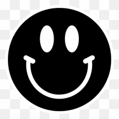 Smiley Face Black And White - Satanic Warmaster Katharsis Emoji