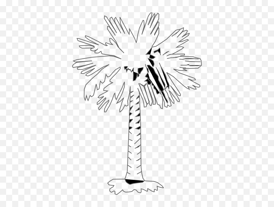 Download Drawing Palm Tree 34 - South Carolina Palmetto Tree No Background Emoji,South Carolina Emoji