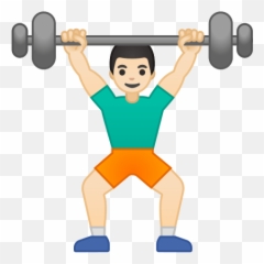 Emoji With Light Skin Tone Meaning - Weight Lifting Emoji,Bike And Muscle Emoji
