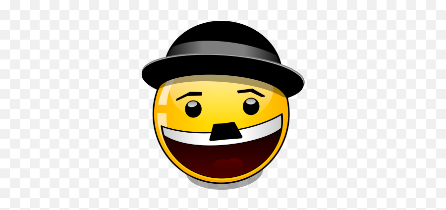 Chaplin Smiley Revisited - Smiley Emoji,I Don't Know Emoticon