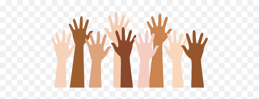 Hand Raised Volunteer Clipart - Raising Hands Clipart Emoji,Volunteer Emoji