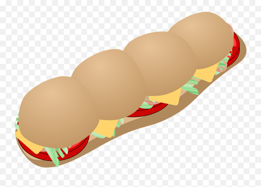 Sub Sandwich Meal Lunch Large - Sandwich Clip Art Emoji,Bus Emoticon