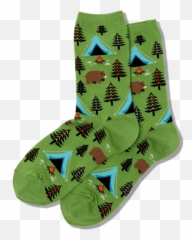 Womens Bear Tent Crew Socks - Sock Emoji,Tent Emoji