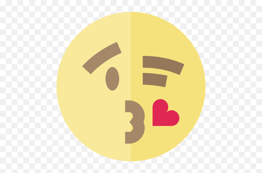 Feelings Smileys Wink Kiss Emoticons Emoji Icon - Emoticon,Kiss Wink Emoji