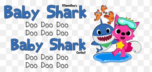 Baby Shark Doo Clipart - Words Emoji