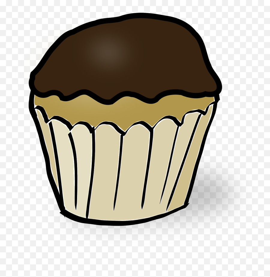 Muffin Chocolate Cupcake Brown Free Vector Graphics - Cartoon Muffin Png Emoji,Birthday Emoji Copy And Paste