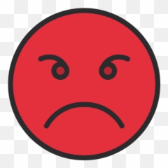 Pouting Face Emoji Icon of Colored Outline style - Available Dot