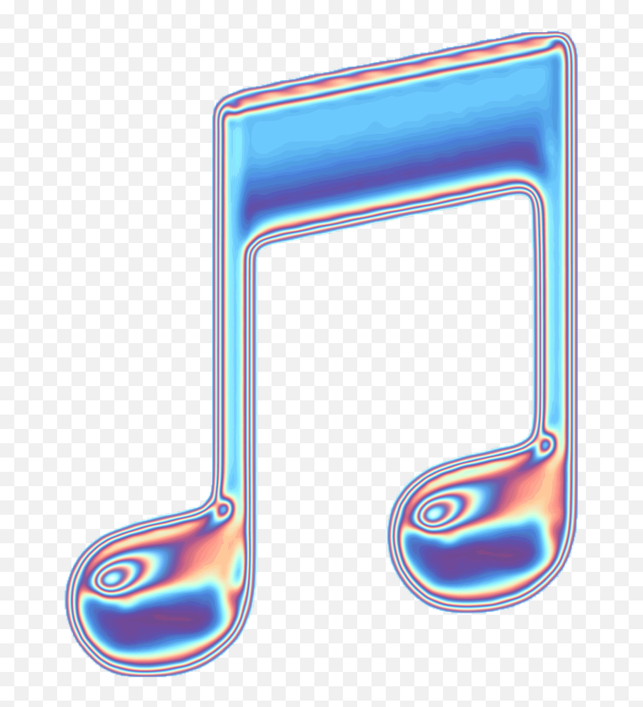 Holo Holographic Iridescent Emoji - Holographic Music Note,Music Note Emoji