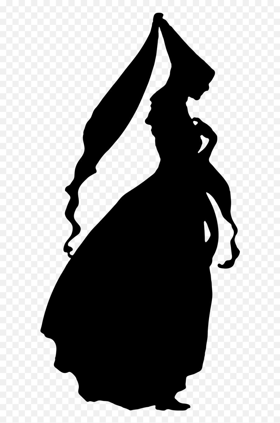 Century Classic Dress Fashion Female - Silhouette Of A Princess Emoji,Emoji Outfit For Men