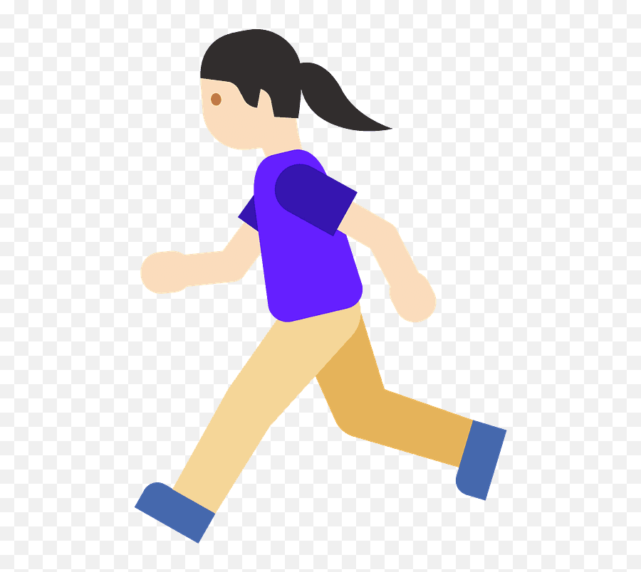 Woman Running Emoji Clipart - Transparent Running Emoji,Emoji Qui