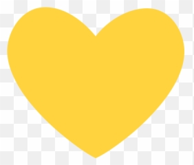 Yellow Heart Emoji For Facebook Email - With Black Background