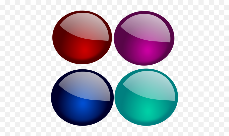 Vector Illustration Of Set Of Glossy Circles - Orb Clip Art Emoji,Blue Heart Emoji