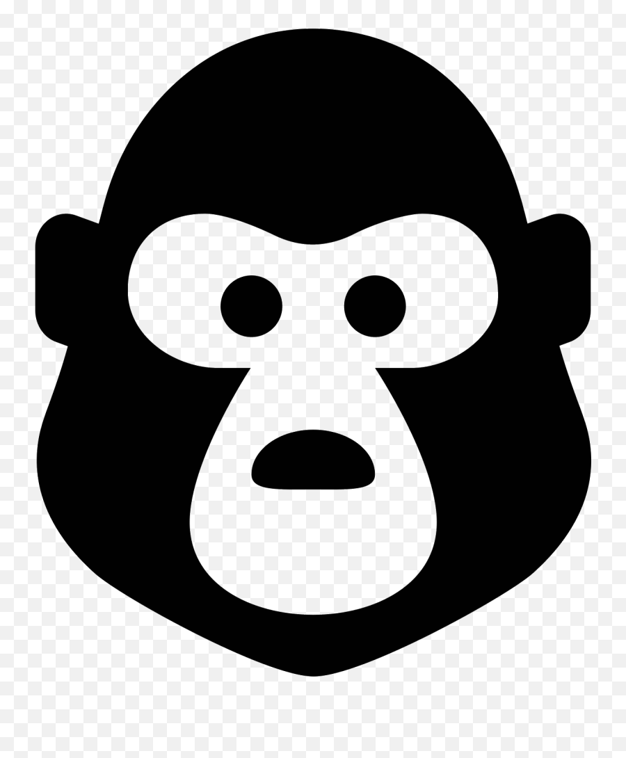 Gorilla Gorilla Head Transparent - Gorilla Icon Emoji,Harambe Emoji
