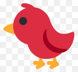 Bird Emoji For Facebook Email Sms - Cartoon Red Cardinal