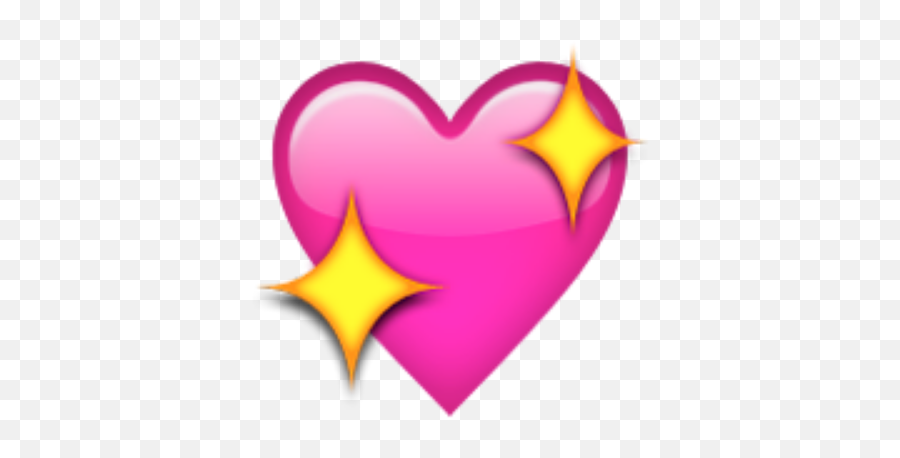 Whatsapp Tumblr Edit Pink - Iphone Heart Emoji Transparent Background,Sparkly Eyes Emoji