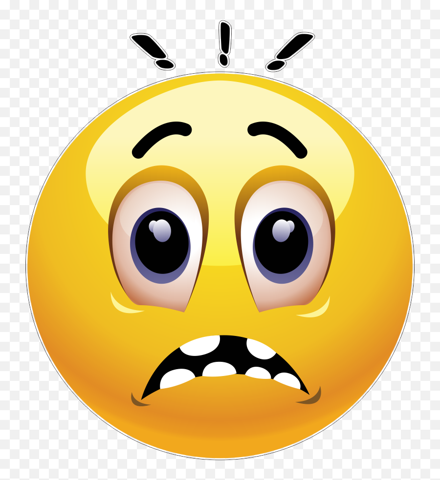 Scared Emoji Decal - Hd Scared Emoji Png,Emoji Scared
