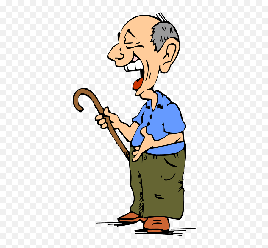 People Laughing Clipart 2 - Old Man Cartoon Png Emoji,Emoticon Laughing Hysterically