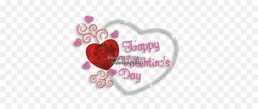 Day Rhinestone Heat Transfer - Romantic Happy Valentines Day Emoji,Happy Valentines Day Emoji