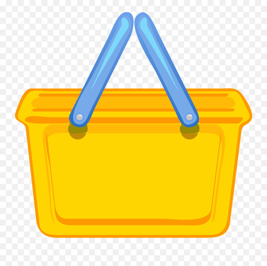 Shopping Cart Shopping Box Yellow Container Plastic - Shopping Basket Clip Art Emoji,Apple Emoji Keyboard