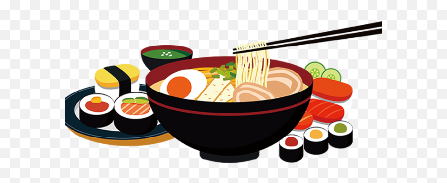 Ramen Clipart Japan Food - Ramen Bowl With Chopsticks Png Ramen Clipart Png Emoji,Ramen Emoji