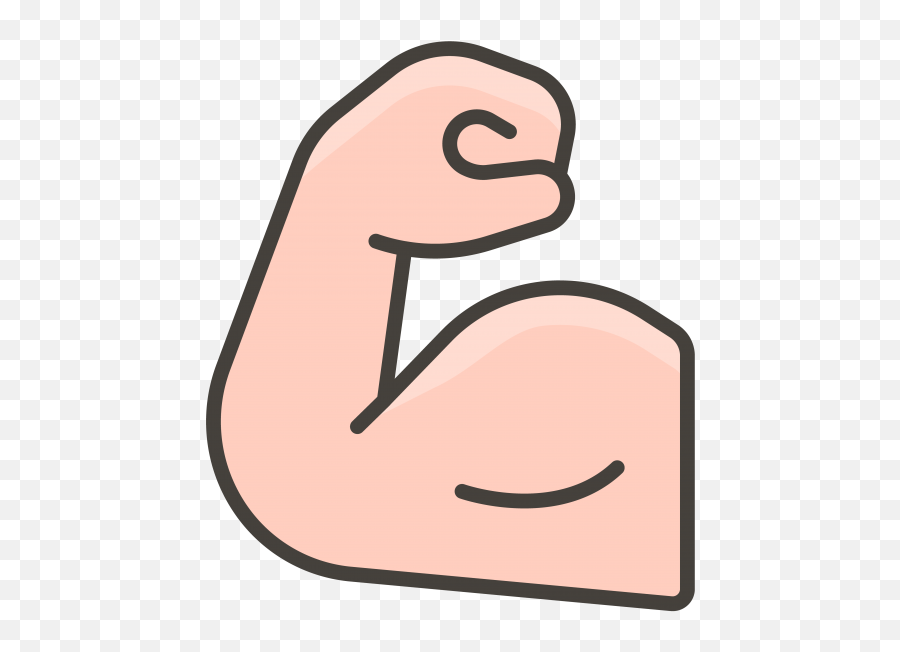 Flexed Biceps Emoji - Clip Art,Flexing Arm Emoji