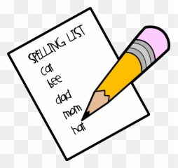 Spelling List Clipart - Art Emoji