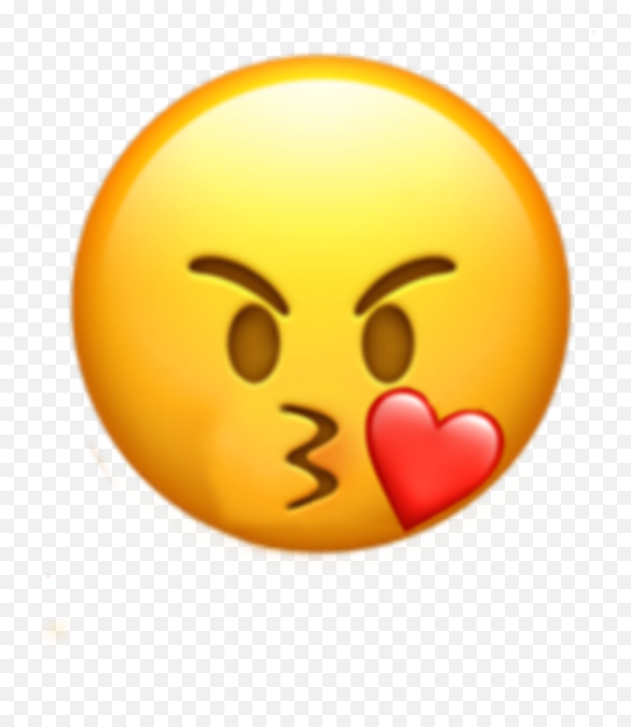 Smiley Emoji Iphone Angry Kiss Emojiiphone Emojisticker - Smiley,Angry Kiss Emoji
