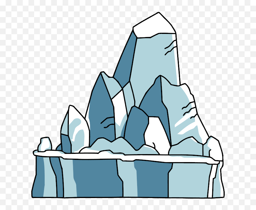 Cartoon Clipart Transparent Background Iceberg - Glacier Clipart Png Emoji,Iceberg Emoji