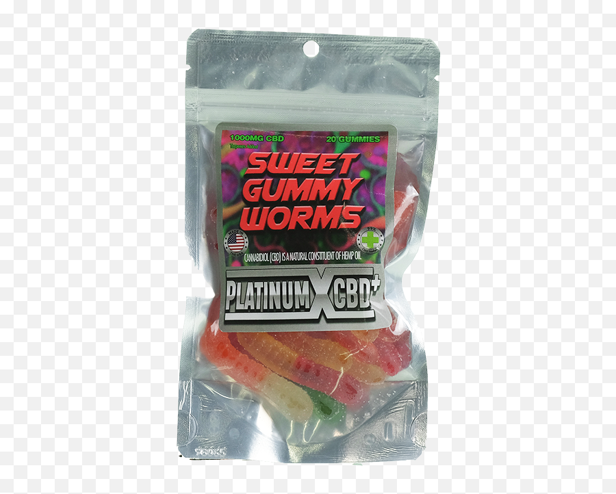 Platinum X 1000mg Cbd Sweet Gummy Worms 20 Ct - Action Figure Emoji,Pog Emoji