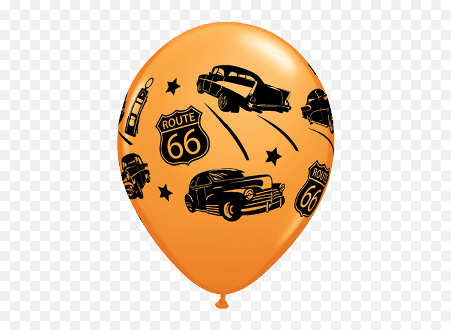25 X 11 Classic Cars On Route 66 Assortment Qualatex Latex - Qualatex Classic Cars On Route 66 Emoji,Car Clock Emoji
