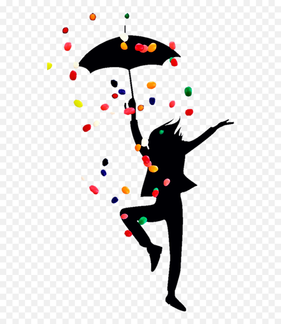 Jellybeans Rain Umbrella Fun Picsartchallenge Picsart - Dancer With Umbrella Silhouette Emoji,Rain Umbrella Emoji