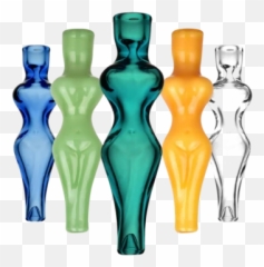 Hourglass Nude Woman Shaped Glass Taster Chillums - Decorative Emoji