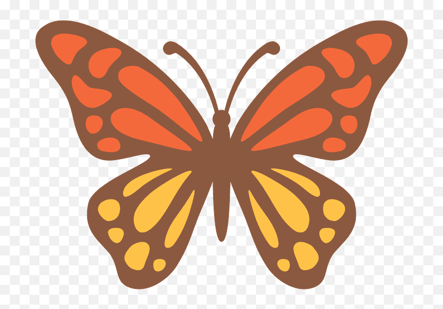 Butterfly Emoji Clipart - Transparent Monarch Butterfly Emoji,Zzz Ant Ladybug Ant Emoji