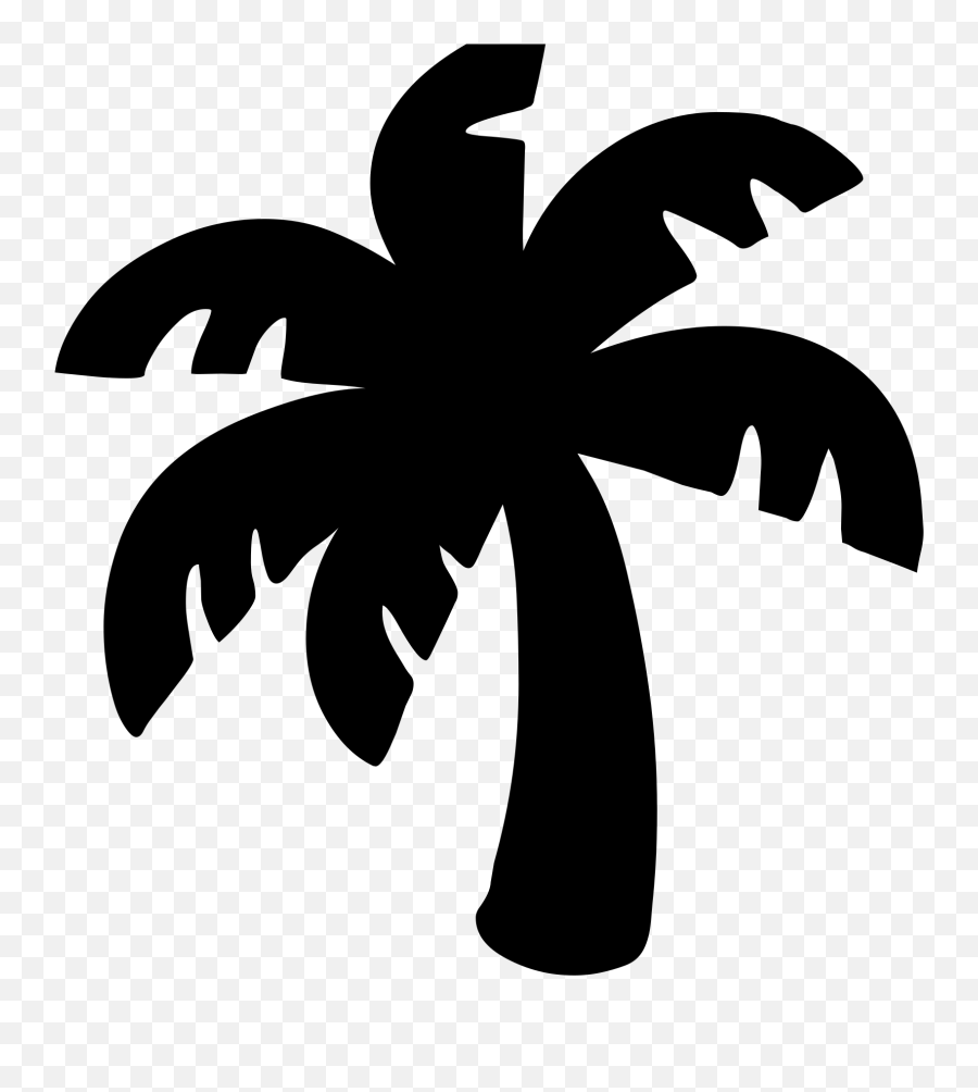 Open - Palm Tree Emoji Black And White,Palm Tree Emoji Png
