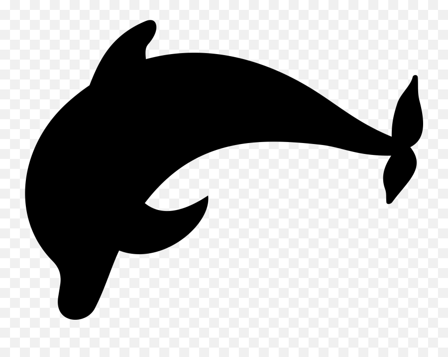 Dolphin Silhouette - Dolphin Silhouette Png Emoji,Dolphin Emoji