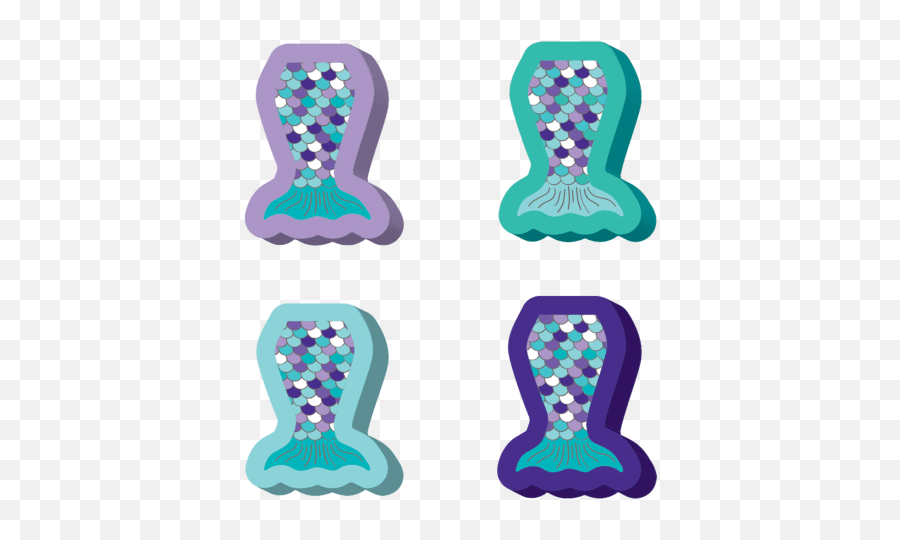 Mermaid Eraser Set - Mermaid Erasers Emoji,Is There A Mermaid Emoji