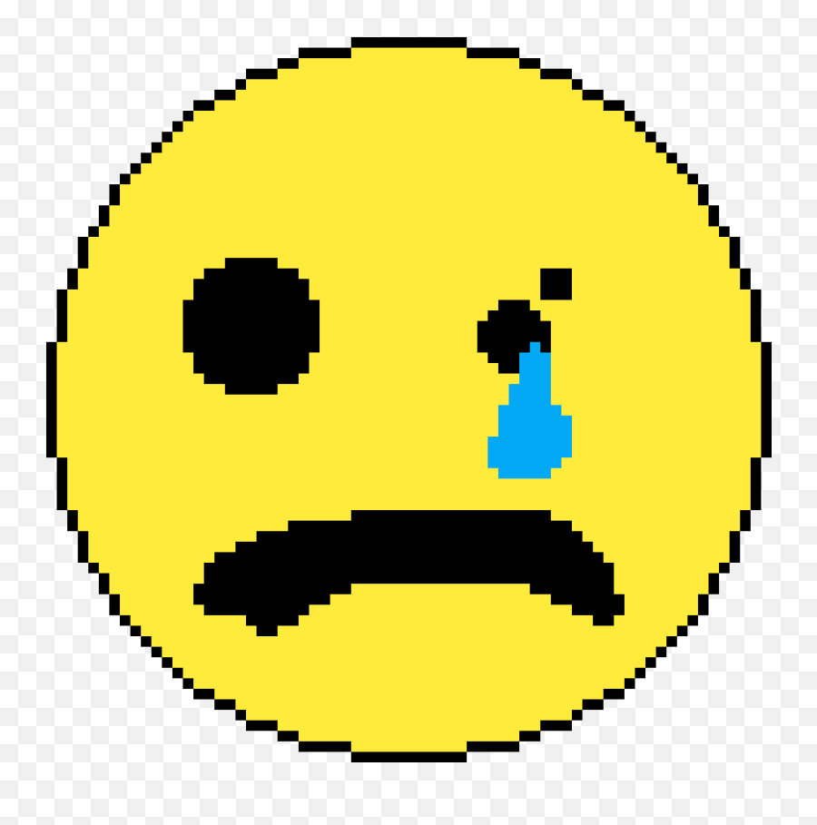 Pixilart - Thinking Emoji Pixel Art,Crying Face Emoticon