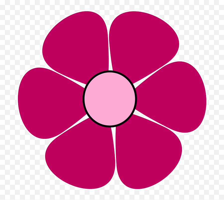 Free Pink Flower Flower Vectors - Purple Flower Clip Art Emoji,Unicorn Emoji