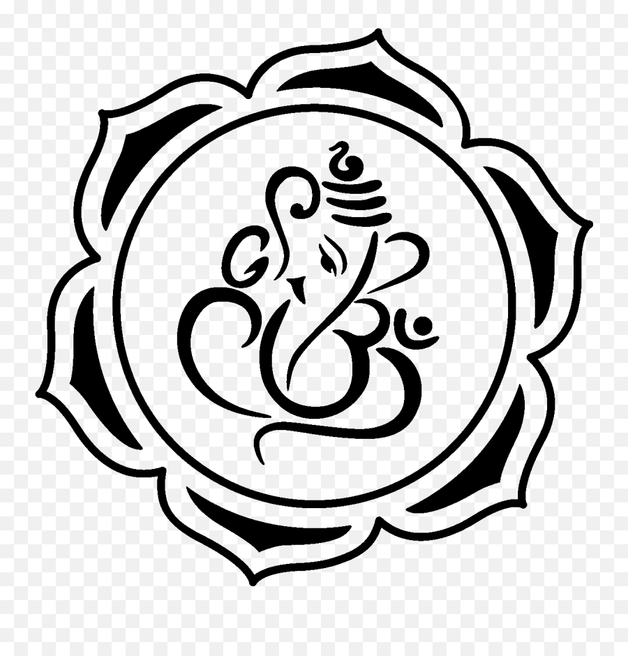 Ganesh Vector Illustration Of Drawing - Simple Drawings Of Ganesha Emoji,Khanda Emoji