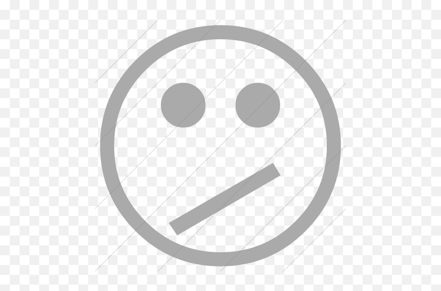 Iconsetc Simple Gray Classic Emoticons Confused Face Icon - Circle Emoji,Confused Emoticon