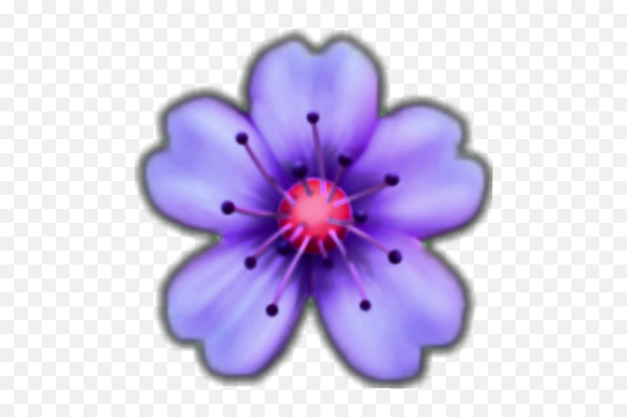 Purpleflower Emoji Flower Purple - Iphone Flower Emoji Png,Emoji Flower