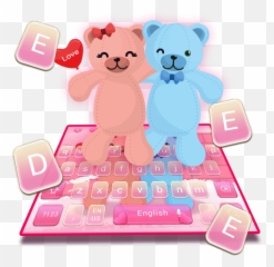 Cute Lovely Bear Couple Keyboard Theme - Teddy Emoji