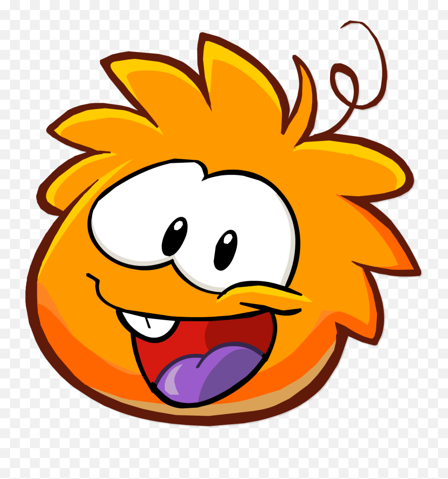 Club Penguin Puffles - Club Penguin Puffles Orange Emoji,Zany Emoji