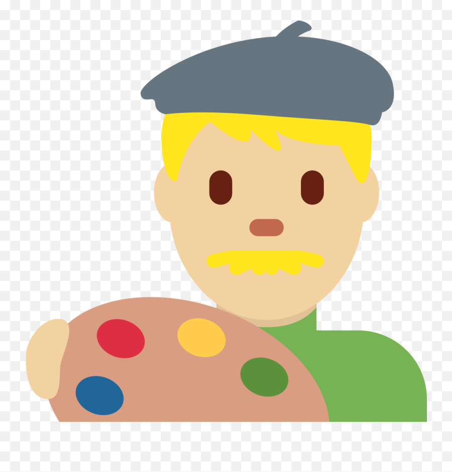 Twemoji2 1f468 - Man Holding Paint Palette Emoji,Painting Emoji
