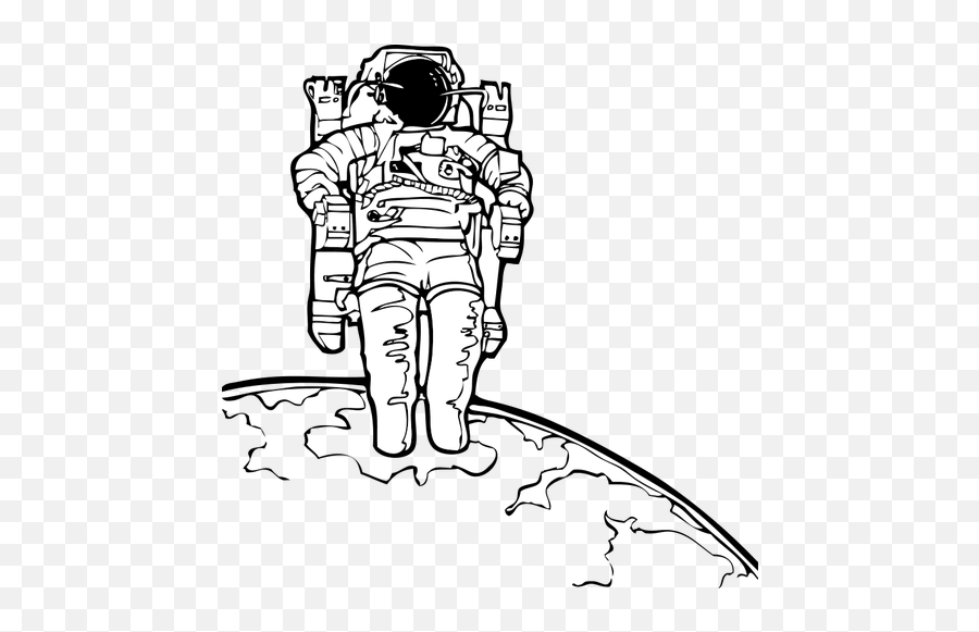 Spacewalk Vector Illustration - Space Black And White Cliparts Emoji,Sparkling Heart Emoji