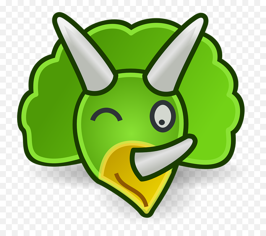 Dinosaur Triceratops Dino - Dinosaur Face Clipart Emoji,T Rex Emoji