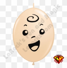 6 Inch Quick Link Baby Face Blush Balloons - Balloon Emoji,:v Emoticon